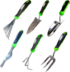 6-Pc Stainless Steel Gardening Tool Set – Trowel & More