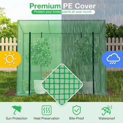 Portable Walk-In Greenhouse – PE Cover, Heavy-Duty Frame