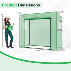 Portable Walk-In Greenhouse – PE Cover, Heavy-Duty Frame