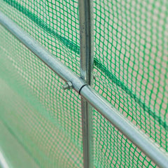 14.5x6.3ft Outdoor Greenhouse – Green PE Cover, Steel Frame
