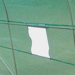 14.5x6.3ft Outdoor Greenhouse – Green PE Cover, Steel Frame