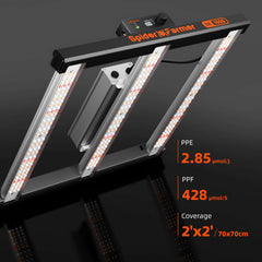Spider Farmer SE1500 150W Dimmable Full Spectrum LED Grow Light with Samsung LM301H EVO Diodes