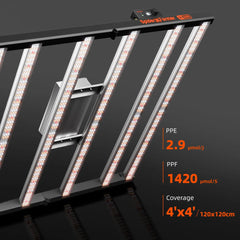 Spider Farmer SE5000 LED Grow Light + 4' x 4' Grow Tent + 6" Inline Fan Combo with GGS Controller Kits + 6" Clip Fan