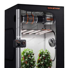 Spider Farmer SE5000 LED Grow Light + 4' x 4' Grow Tent + 6" Inline Fan Combo with GGS Controller Kits + 6" Clip Fan