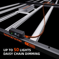 Spider Farmer SE7000 LED Grow Light + 5' x 5' Grow Tent + 6" Inline Fan Combo with GGS Controller Kits + 6" Clip Fan