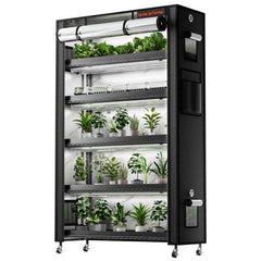 Spider Farmer 6 Tier Plant Stand + 10 x 22W LED Lights Bars + 1' 4" x 3' 8" Grow Tent Kit