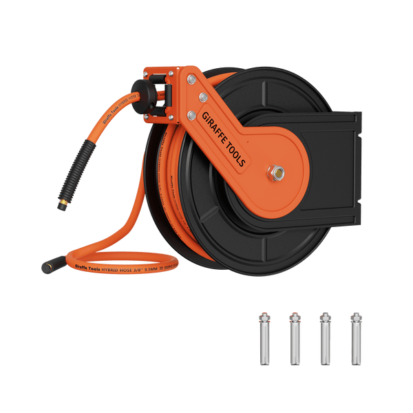 Retractable Air Hose Reel-Alloy Steel Reel-3/8in 25ft-50ft