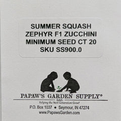 Zephyr Hybrid Zucchini Summer Squash Seeds