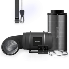 AC Infinity Air Filtration Kit PRO 8", Inline Fan with Smart Controller, Carbon Filter & Ducting Combo