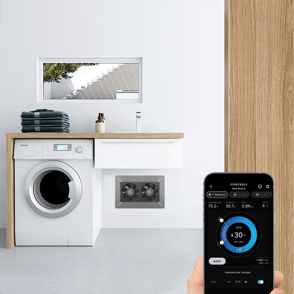 AC Infinity AIRTITAN T7, Crawlspace and Basement Ventilation Fan 12", WiFi-Integrated Controls, IP-55 Rated
