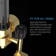 AC Infinity CO2 Regulator, Carbon Dioxide Monitor with Solenoid Valve and Gas Flow Meter