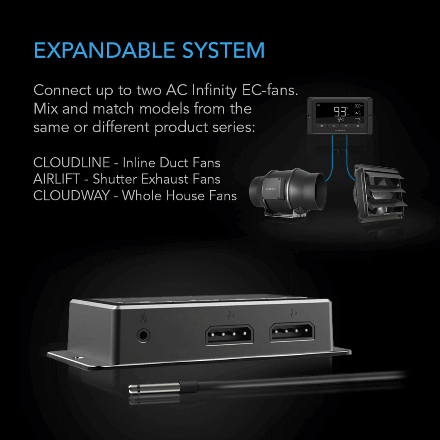 AC Infinity CONTROLLER 67, Temperature and Humidity Fan Controller, wi ...