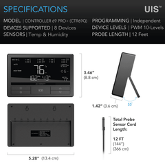AC Infinity CONTROLLER 69 PRO+, Independent Programs for Eight Devices, Dynamic VPD, Temperature, Humidity, Scheduling, Cycles, Levels Control, Data App, Bluetooth + WiFi
