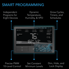 AC Infinity CONTROLLER 69 PRO+, Independent Programs for Eight Devices, Dynamic VPD, Temperature, Humidity, Scheduling, Cycles, Levels Control, Data App, Bluetooth + WiFi