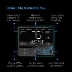 AC Infinity CONTROLLER 69 WiFi, Independent Programs for Four Devices, Dynamic Temperature, Humidity, Scheduling, Cycles, Levels Control, Data App