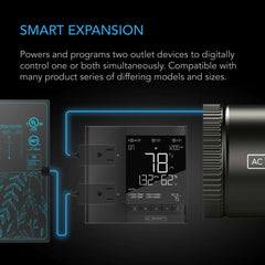 AC Infinity CONTROLLER 75 PRO, Independent Programs for Two Devices, Dynamic VPD, Temperature, Humidity, Scheduling, Data App, Bluetooth + WiFi, Desktop