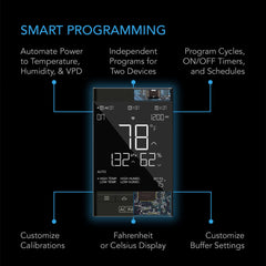 AC Infinity CONTROLLER 79 PRO, Independent Programs for Two Devices, Dynamic VPD, Temperature, Humidity, Scheduling, Data App, Bluetooth + WiFi