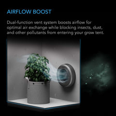 AC Infinity Grow Tent Duct Vent Attachment, 8-Inch 2 Pack, Light-Blocking & Dust-Resistant