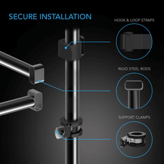 AC Infinity Grow Tent Mounting Bars, for Indoor Grow Spaces, 4x4'