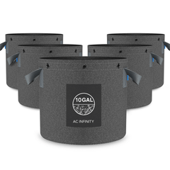 AC Infinity Heavy Duty Fabric Pots,  10 Gallon, 5-Pack