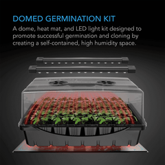 AC Infinity Humidity Dome, Germination Kit with Seedling Mat and LED Grow Light Bars, 5x8 Cell Tray