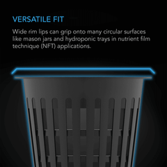 AC Infinity Mesh Net Cups, Slotted Pots with Wide Lips, 4-Inch, 25-Pack