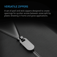 AC Infinity Peel and Stick Zipper, 7 ft. x 3 in. Double Sided, 1-Pack