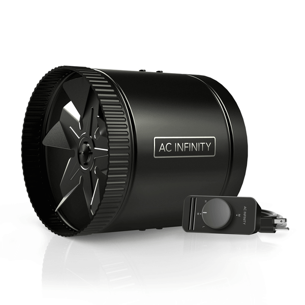 AC Infinity RAXIAL S8, Inline Booster Duct Fan with Speed Controller, 8-Inch