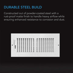 AC Infinity Register Ventilation Grille 6" x 10", White