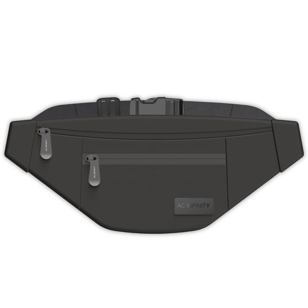 AC Infinity Smell Proof Belt Bag, Black, with 900D Nylon Fabric and Carbon Filter Lining
