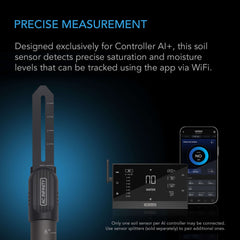 AC Infinity Soil Sensor Probe Exclusively for Controller AI+, Monitors Moisture and Saturation Levels, IP67-Water Resistant