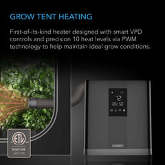 AC Infinity THERMOFORGE T3, Environmental Plant Heater, Smart VPD Controls, True 10 Heat Levels, Tubing Extends into Grow Tent
