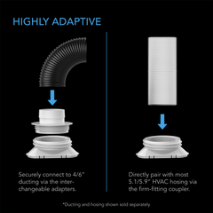 AC Infinity Window Duct Kit, Adjustable Vent Port for Inline Fans