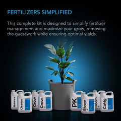 Athena Complete Blended Starter Kit, with Eight Individual 32 oz. Bottles: Grow A, Grow B, Bloom A, Bloom B, PK, CaMg, Cleanse, Balance
