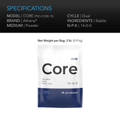 Athena Pro Core, Dry Soluble Base Plant Fertilizer, Five 2 lb. Bags