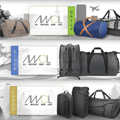 AWOL DAILY Blue Messenger Bag