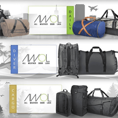 AWOL DAILY Large Brown Duffle Bag