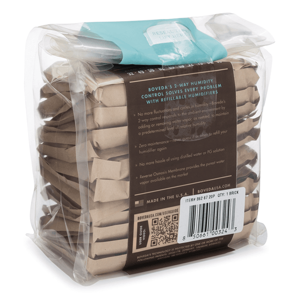 Boveda 67g 62% Relative Humidity Unwrapped Brick of 20