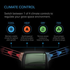 AC Infinity TERRAFORM 7, Multi-Functional Air Conditioner, with Heater, Dehumidifier, and Circulator, VPD Controller, 4-Way Ducting for Grow Tents, 8000 BTU