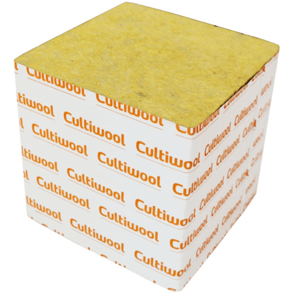 Cultiwool 8" x 8" x 8" Blocks of Cultilene Rockwool - Case of 18