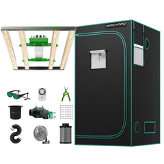 Mars Hydro FC 3000-EVO LED Grow Light + 3' x 3' Grow Tent + iFresh Inline Fan Combo with Temperature and Humidity Controller