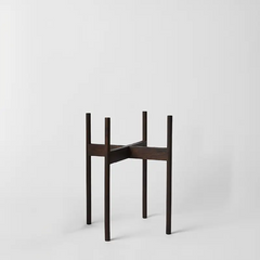 Rounded Hardwood Plant Stand