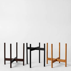 Rounded Hardwood Plant Stand