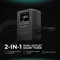 Mars Hydro iTime 2-in-1  Dual Outlet Smart Timer with App Control and Custom Scheduling