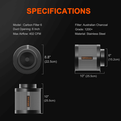 Spider Farmer 4" Incline Air Carbon Filter