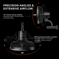 Spider Farmer 6" Clip Fan, 10-Speed with Wide-Angle Oscillation