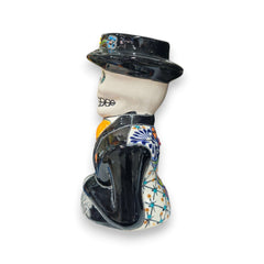 Talavera Skeleton Planter | Day of the Dead Ceramic Pot